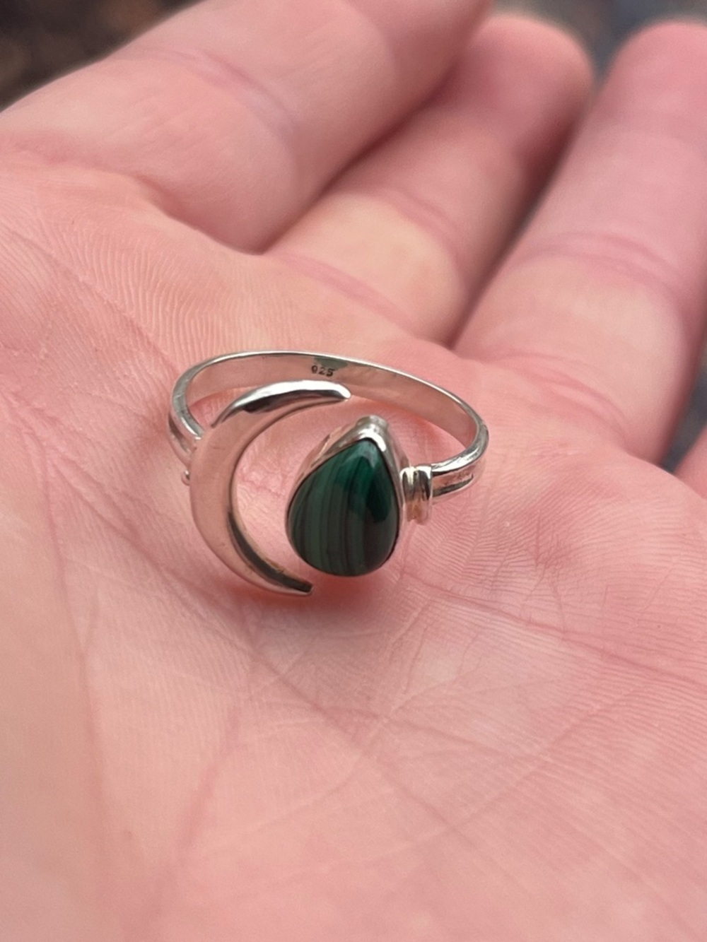 Malachite Sterling Silver Ring
